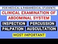 Abdominal system examination  clinical lab  physiology practicals