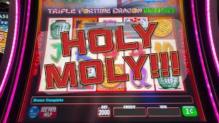 TRIPLE FORTUNE DRAGON UNLEASHEDHOLY MOLY! $20 Bet