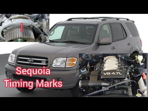 Toyota Sequoia V8 4.7L Engine Timing Belt Replacement And Timing Marks Setting 2000-2010