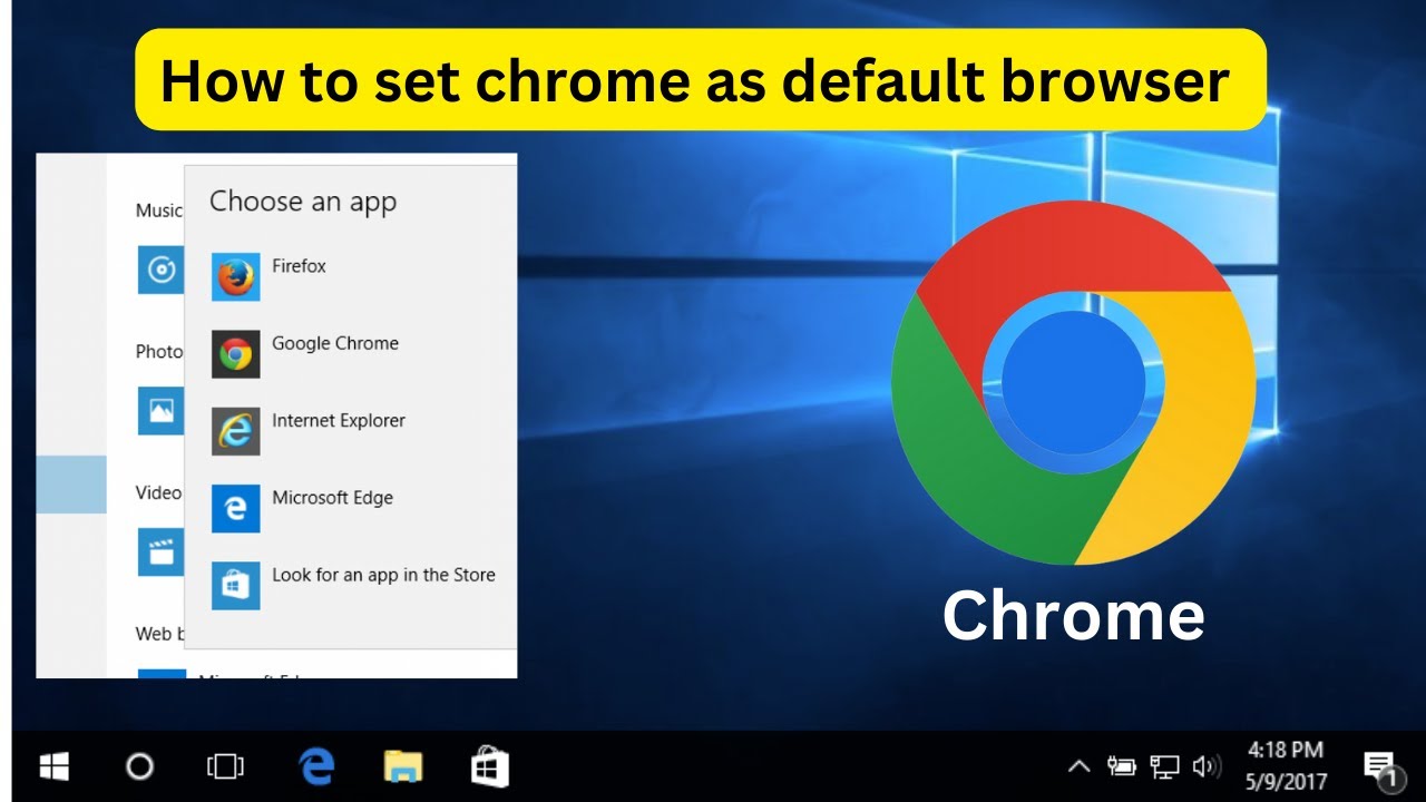 How to set chrome as default browser #browser #chrome - YouTube