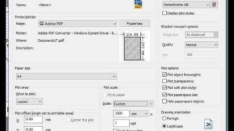 How to Print AutoCAD in A4 size paper Scale 1:100