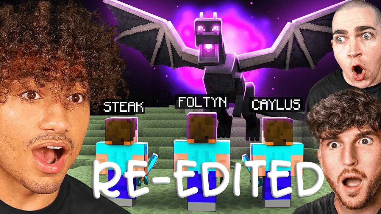 BEATING MINECRAFT WITH STEAK AND CAYLUS! - RE-edited
