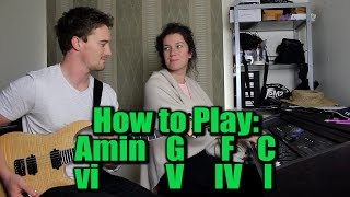 How to Play Chords: Amin, G, F, C vi V IV I