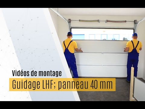 Installation de porte de garage sectionnelle DAKO | guidage LHF; panneau 40 mm
