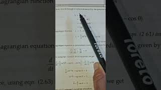 Details Simple Pendulum : using Lagrange's equation Update