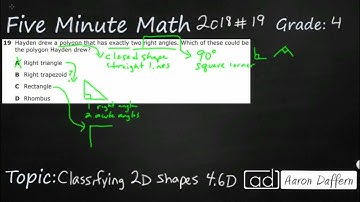 4th Grade STAAR Practice Classifying 2D Shapes (4.6D - #5)