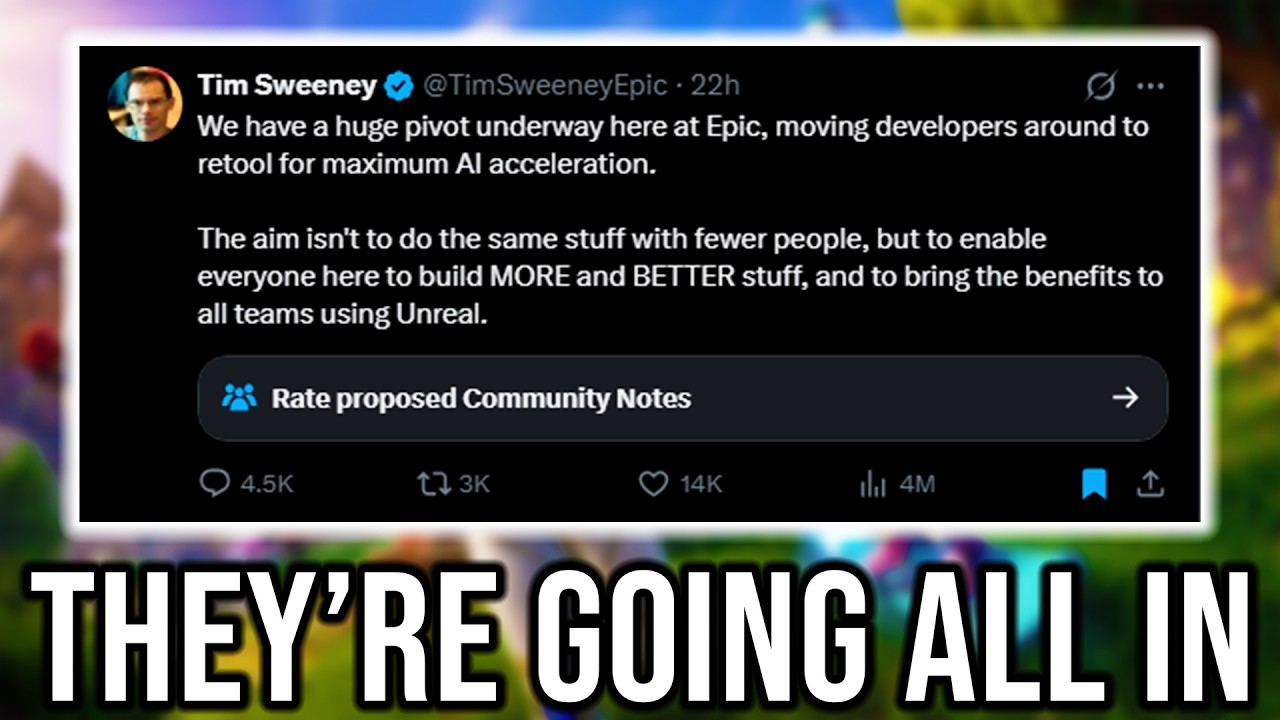 Epic Games Is Gambling Everything On AI