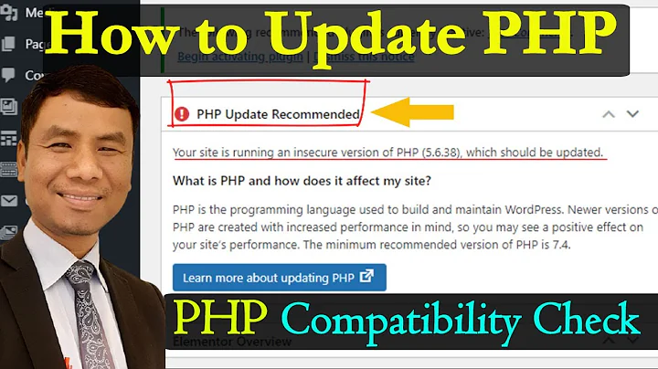 How to update PHP version and PHP compatibility check in WordPress