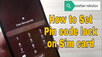 How to set pin code lock on Sim card. All Android phones.