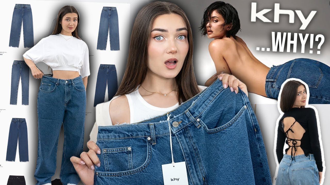 khy ワイドレッグデニム ブルー　カイリージェンナー　カイ I SPENT $800 ON KHY BY KYLIE JENNER! KHY MORE LIKE WHY!? - YouTube