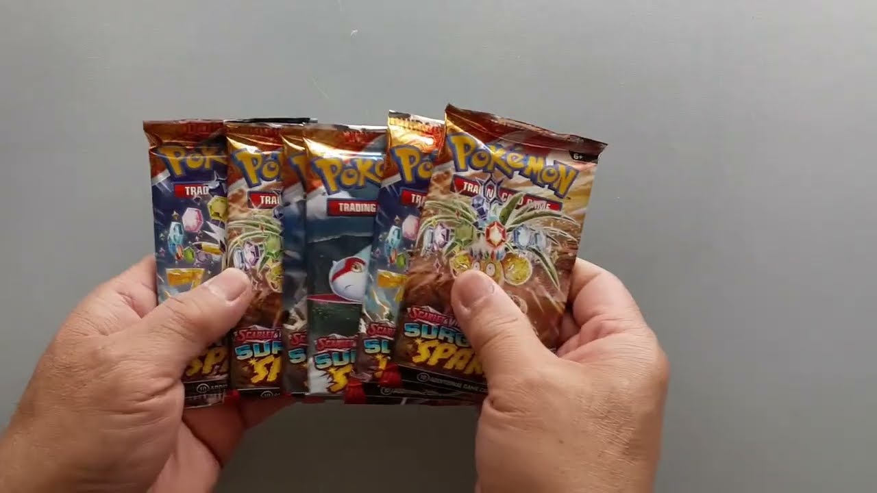 LET'S CHASE FOR PIKACHU EX CARD! RIPPED POKEMON SURGING SPARKS BOOSTER BOX PLUS EXTRA PACKS🍀🔥🍀🔥