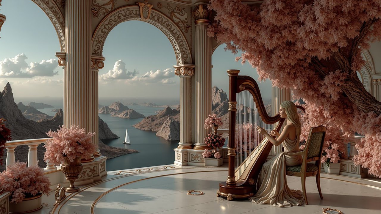 Небесные мелодии арфы | Ангельская арфовая музыка для глубокого расслабления и сна 🌿