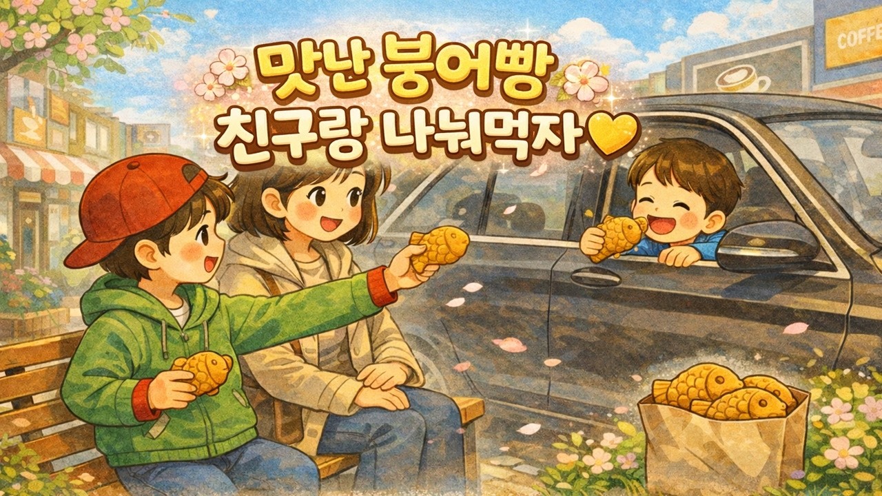 [아기동화] 맛난 붕어빵 친구랑 나눠먹자, Let's share the fish-shaped bun with a friend , 베이비재미난송