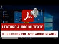 Lecture audio du texte dun fichier pdf avec adobe reader