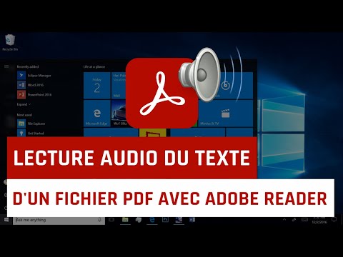 Lecture audio du texte d&rsquo;un fichier PDF avec Adobe Reader