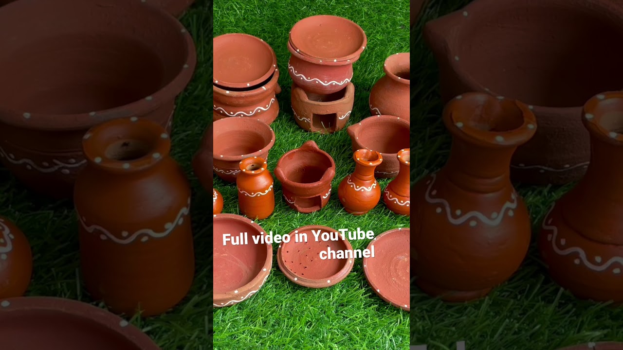 Miniature clay kitchen set unboxing 