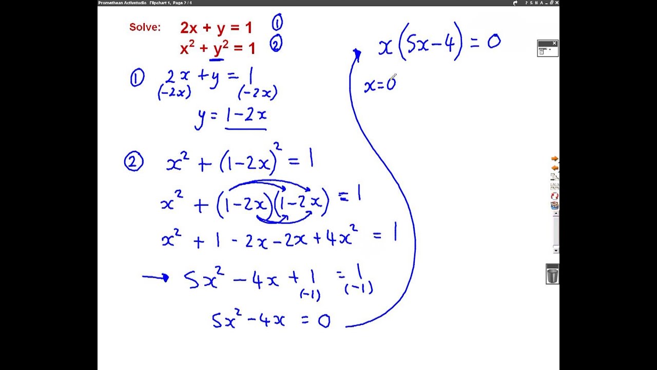 simultaneous-equations-with-one-quadratic-worksheet-and-powerpoint-teaching-resources