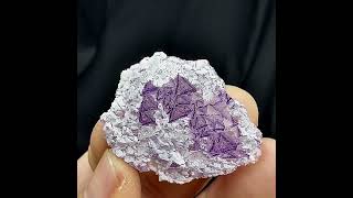 Video preview: Purple Fluorite with White Aragonite — Yunnan, China | Natural Mineral Specimen