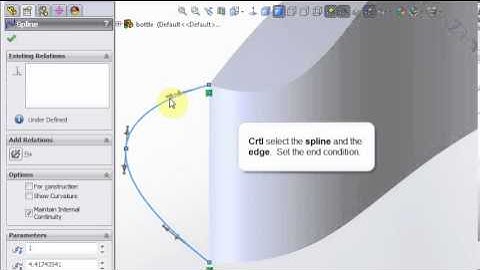 SW 3D Spline with end conditions : Solidworks