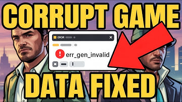 Los GTA 5-fout corrupte gamegegevens 2025 op | Start het spel opnieuw op of installeer GTA 5 Enha...