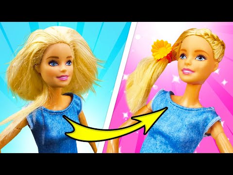 Кукла Барби попала в дождь и стала косматая! Делаем прическу Барби! Видео про куклы и Салон Красоты