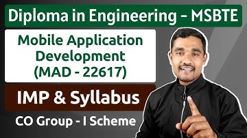 MAD IMP | Mobile Application Development(22617) | PDF Course and Syllabus I Scheme | MSBTE