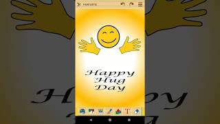 "Happy Hug Day" - Paintastic greeting tutorial screenshot 1