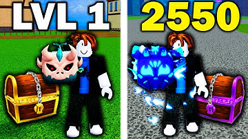 Noob To Max With Only FRUIT CHESTS In Blox Fruits