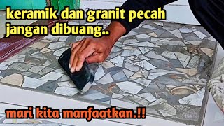 Pasang pecahan keramik dan granit didepan pintu‼️