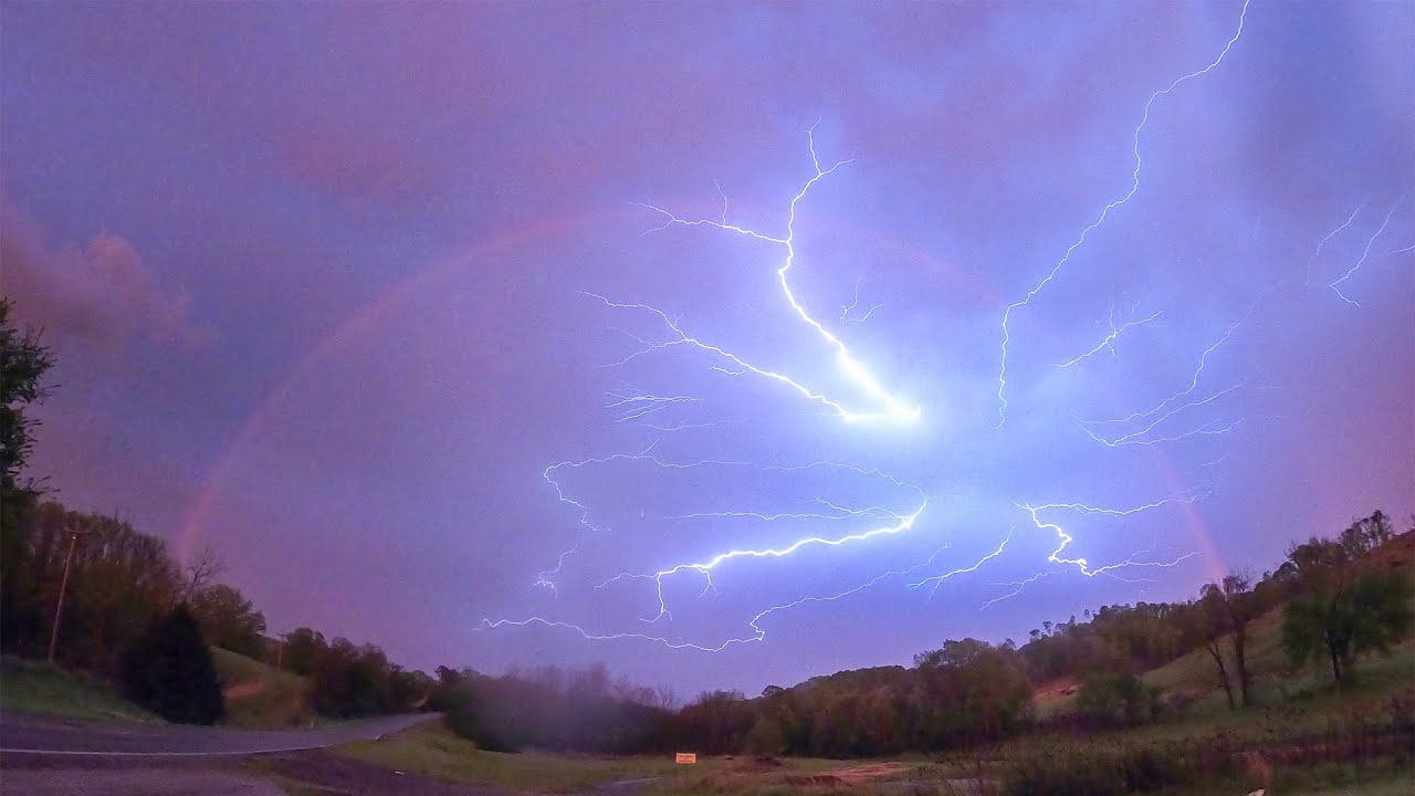 tornado rainbow lightning