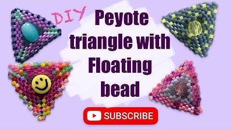 Seed bead tutorial: How to make a peyote triangle with floating bead