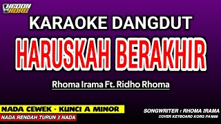 HARUSKAH BERAKHIR KARAOKE DANGDUT - NADA WANITA ( KORG PA 1000 HEDON )