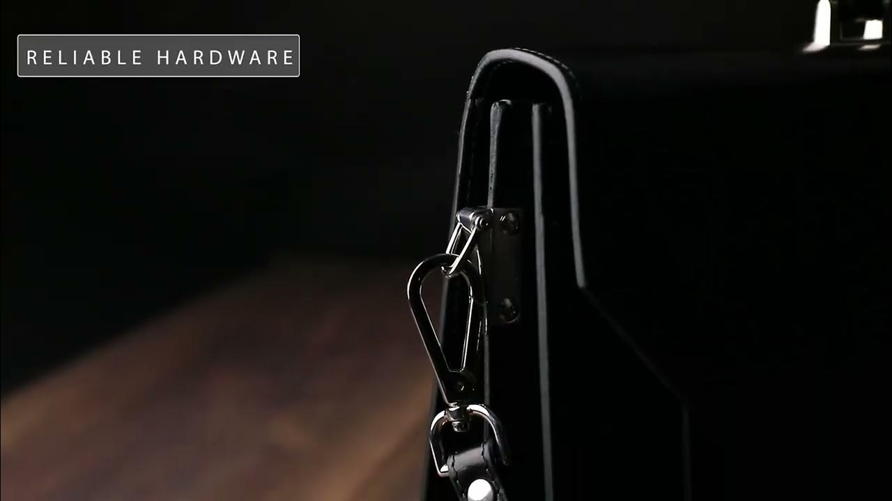 Large Black Leather Briefcase Invisible Man Time Resistance official