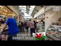 A walk in cardiff wales  city centre  market walking tour 2023 4k