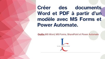 Créer un document Word et PDF  à partir d