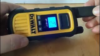Change Channels Dewalt 2 way radio 2 watt walkie talkie ( low and high channels listed below)