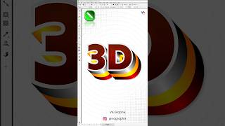 3D Text Effect in CorelDRAW 🔥 | 3D Letter Design Tutorial #Shorts #logo #vagraphix #logodesign