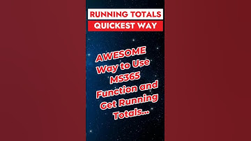 Get FAST Running Totals with SCAN Function! #shorts #excel
