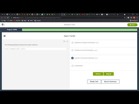 Advance programming c || Module 4 test || 100% #cisco #coderiders
