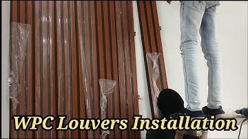WPC Wall Panel Installation | wpc louvers kaise lagaye | hsk home decor |