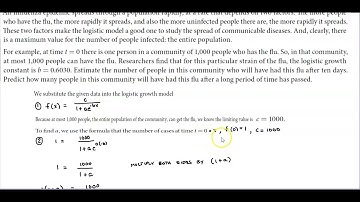 Math 10 6.7 Example 6 Using the Logistic-Growth Model