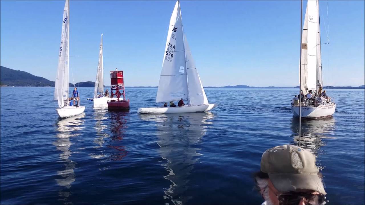 Hravn racing J109 light wind Bellingham July 20 2016 very close ...