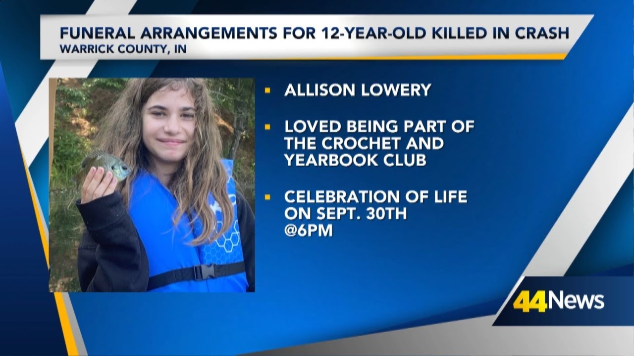 Funeral arrangements made for 12-year-old killed in crash - YouTube