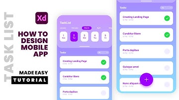 Mobile App UI Design in Adobe XD (Task List App) - Tutorial 2020