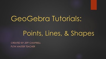 GeoGebra Tutorials - Points, Lines, and Shapes