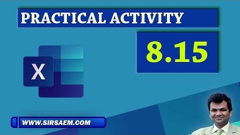 A-Level IT Spreadsheets Course Book Practical Activity -- 8.15 -- A Level IT 9626