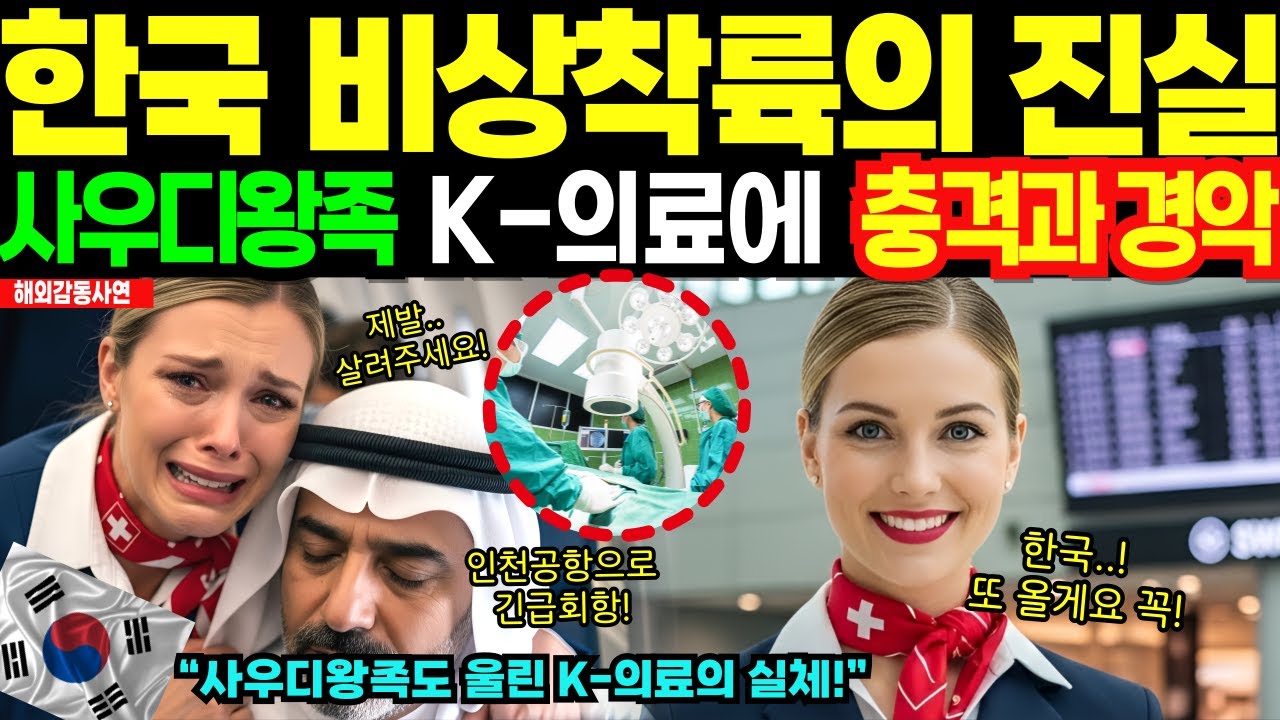 [해외감동사연] 스위스 미녀슴무원 한국 인천공항 비상착륙 순간… 사우디 왕족이 무릎 꿇은 ‘K-의료’ 충격 반전! 