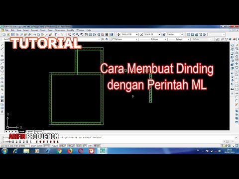 Tutorial | Cara membuat dinding menggunakan perintah multi line (ML) | AutoCAD