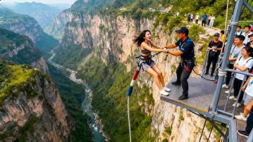 Bungee Jumping With Rope In Beautiful Place:Asmr Bungee Jumping