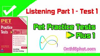 Pet practice tests plus 1 | Listening Part 1 – Test 1